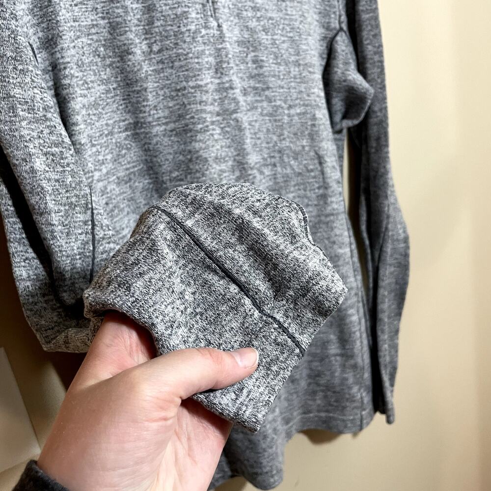 Swiss Tech gray heathered quarter zip men's pullover sweater L made in Jordan - Picture 4 of 6